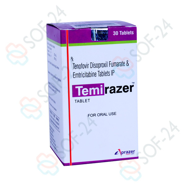 Упаковка Temirazer (Tenofovir + Emtricitabine)